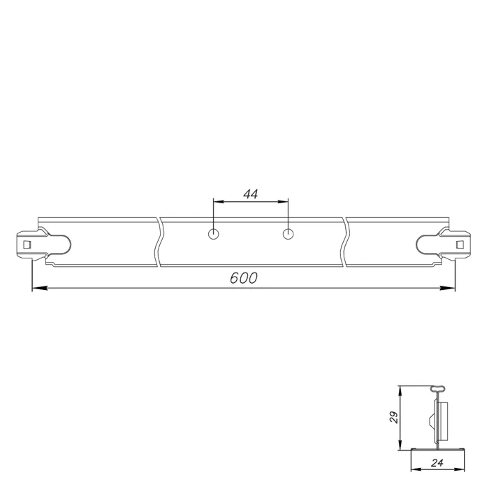 Подвесная система Албес T-24 ЭКОНОМ белый матовый L=600 мм Подвесная система Албес T-24 ЭКОНОМ белый матовый L=600 мм