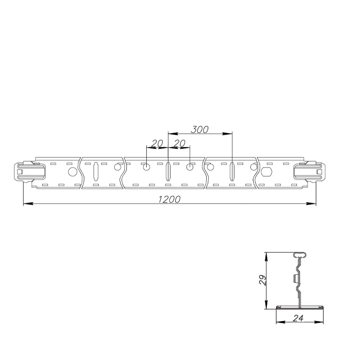Подвесная система Албес T-24 ЕВРО белый матовый L=1,2м Подвесная система Албес T-24 ЕВРО белый матовый L=1,2м
