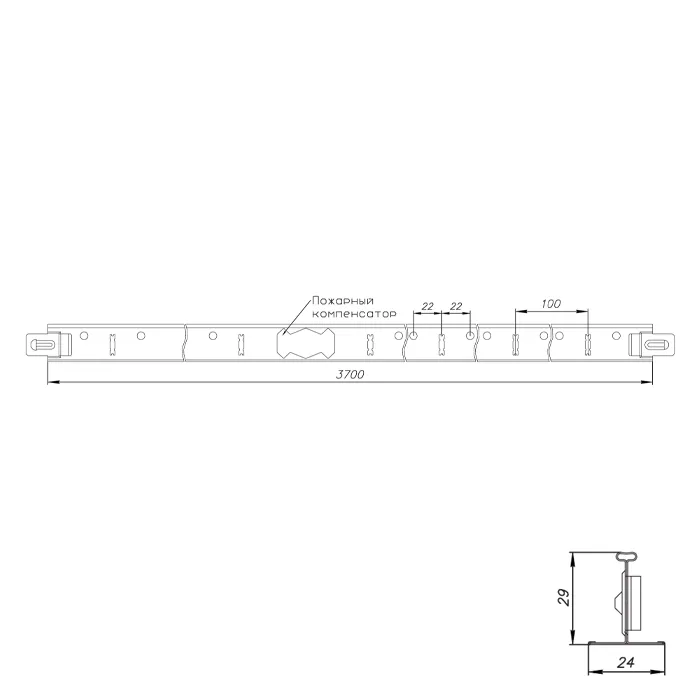 Подвесная система Албес T-24 ЭКОНОМ белый матовый L=3,7м Подвесная система Албес T-24 ЭКОНОМ белый матовый L=3,7м
