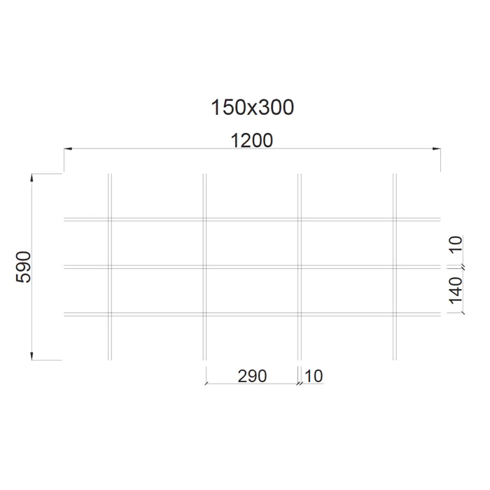 Подвесной металлический потолок Грильято Жалюзи ячейка 150х300мм Подвесной металлический потолок Грильято Жалюзи ячейка 150х300мм
