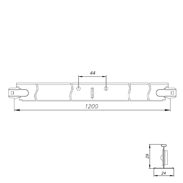 Подвесная система Албес T-24 ЭКОНОМ белый матовый L=1,2м Подвесная система Албес T-24 ЭКОНОМ белый матовый L=1,2м