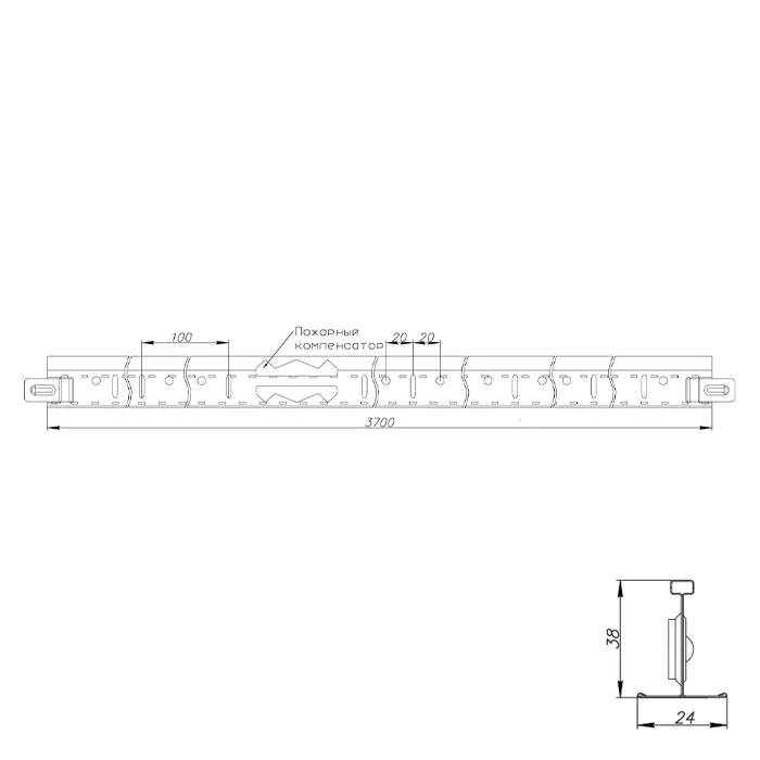 Подвесная система Албес T-24 ЕВРО белый матовый L=3,7м Подвесная система Албес T-24 ЕВРО белый матовый L=3,7м